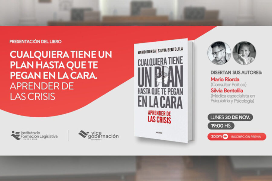 Presentan libro sobre gestión de crisis en el Senado de Entre Ríos