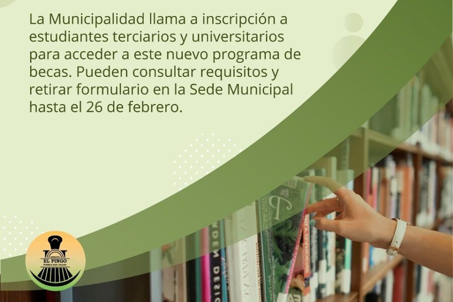 El municipio lanzó un programa de becas para estudiantes