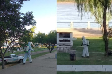 Tareas de higiene urbana en zonas de mayor circulación