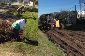 Mejoras en calle Alsina para el escurrimiento del agua