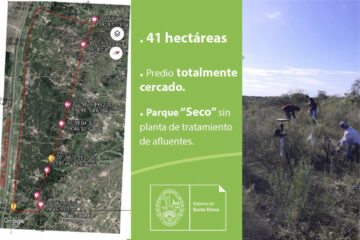 Desmalezamiento y limpieza en predio del Parque Industrial