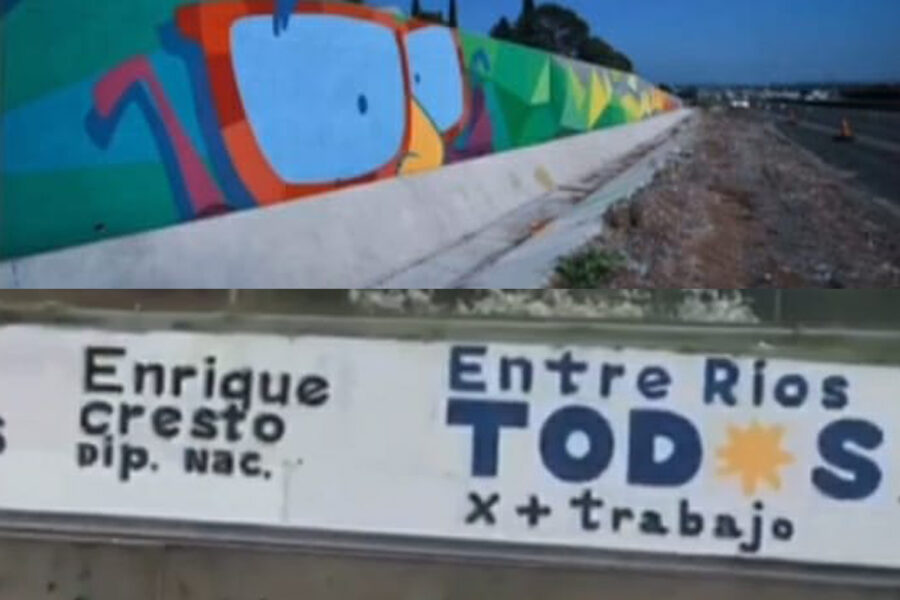 Uocra pidió disculpas por el mural