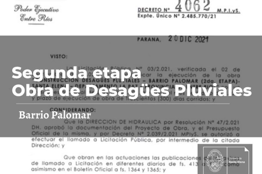 Adjudican la obra para la segunda etapa de drenaje urbano