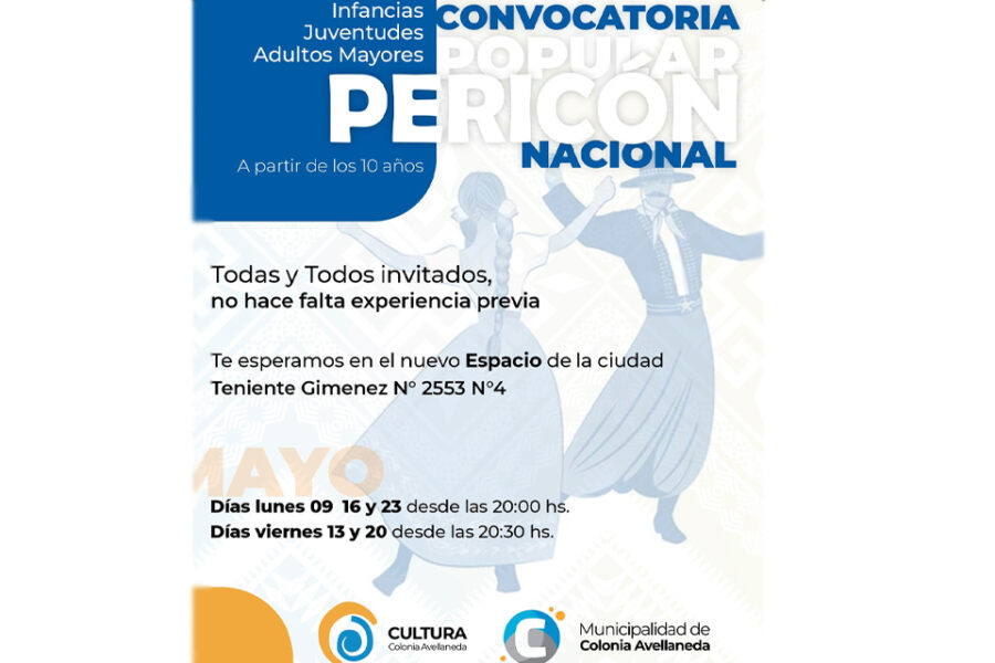 Invitan a los vecinos a bailar Pericón