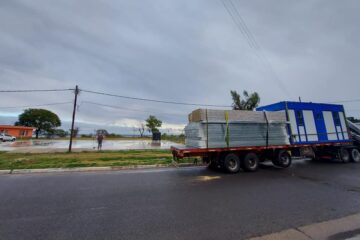 Arribaron los módulos para el Hospital Modular