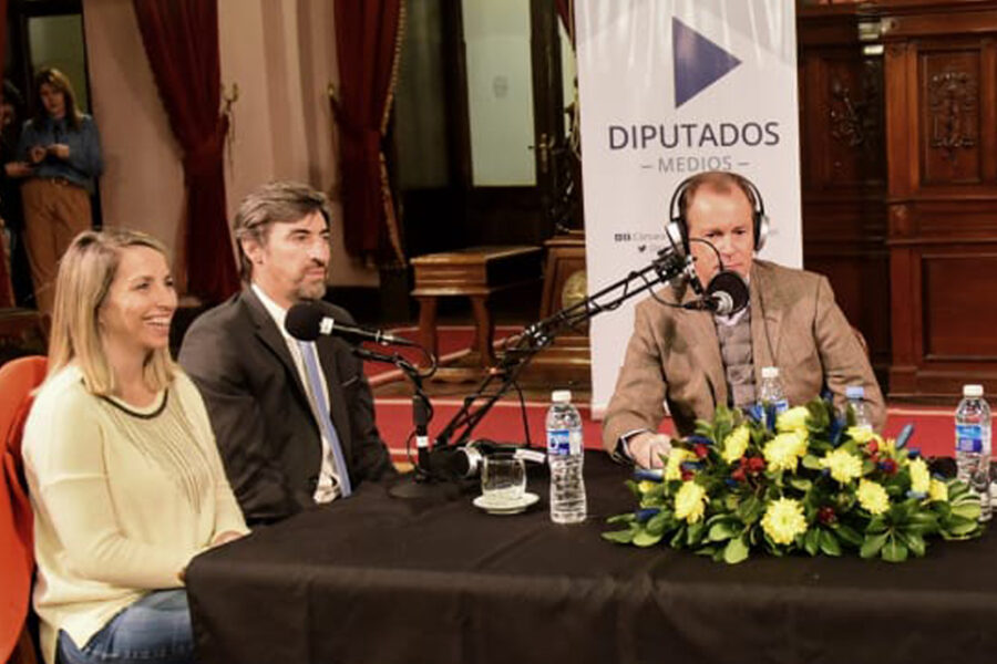 Bordet y Stratta en el estreno de Diputados TV