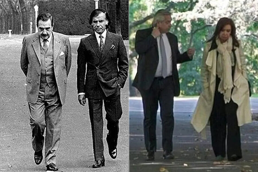 Alberto y Cristina y una foto que recuerda el Pacto de Olivos