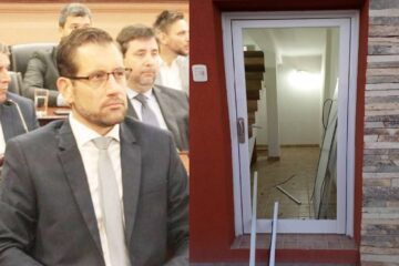 Diputado dice que le rompieron la puerta