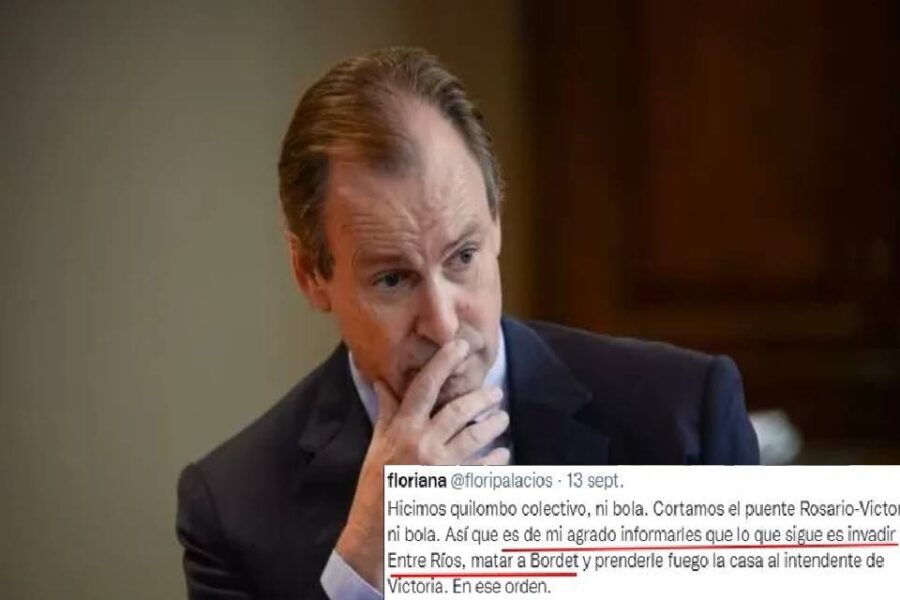 Amenazaron a Bordet en las redes