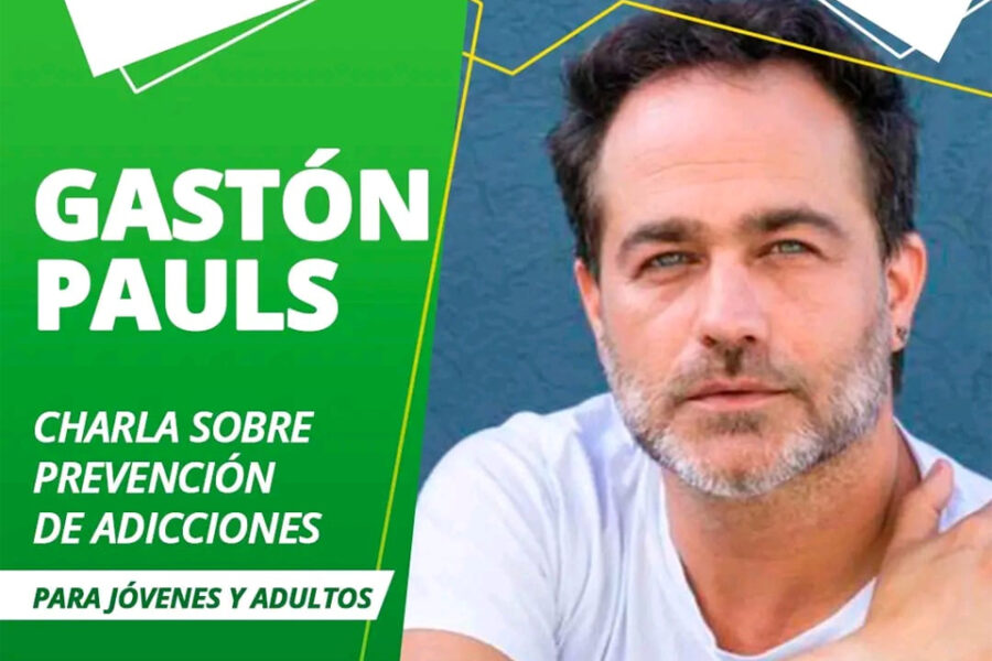 Gastón Pauls dará una charla sobre prevención de adicciones