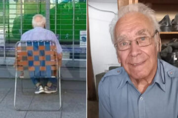 (En Paraná) Miró el partido de la Selección sentado frente a una vidriera y su imagen se viralizó: “Es mi cábala”