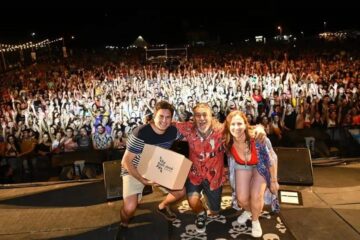 Bastián celebró el éxito de la Fiesta del Campamentista
