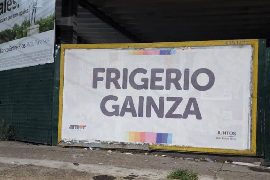Gainza lanzó su campaña con Frigerio en la vía pública correspondiente