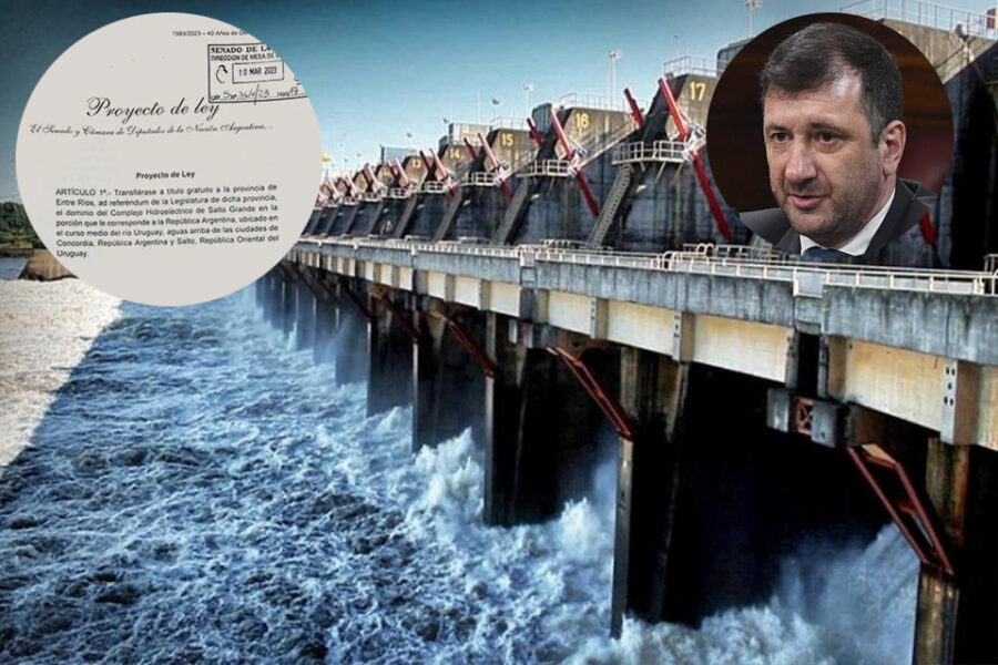 Kueider también va por la provincialización de Salto Grande