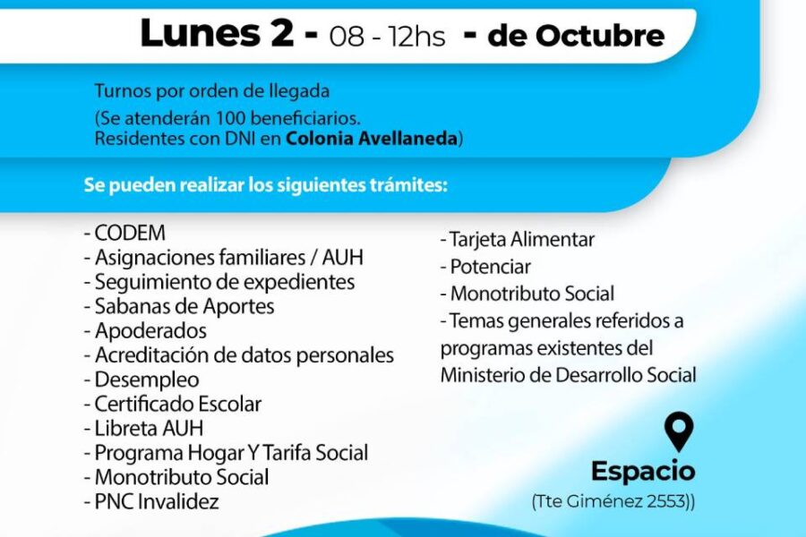El móvil de ANSES llega a la ciudad