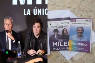 Milei se despega de las boletas junto a Frigerio