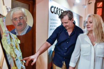 Entra la esposa de Bahl y sale Main del senado provincial