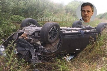 Michel volcó en la Ruta 20