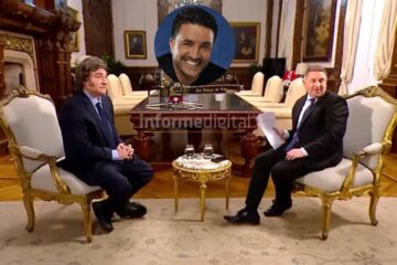 El lenguaje corporal de la nota a Milei